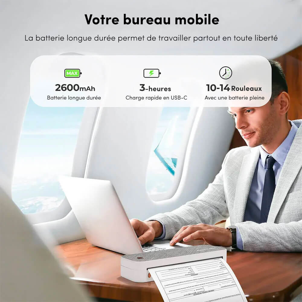 TEDDYPRINT Imprimante Portable A4